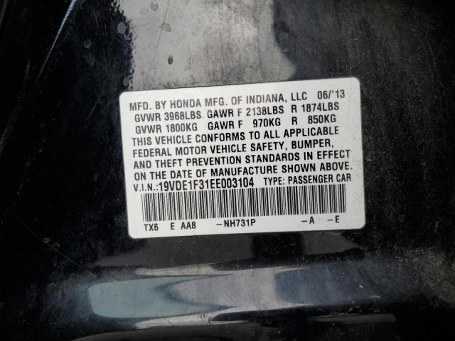 19VDE1F31EE003104 - 2014 ACURA ILX 20 BLACK photo 12