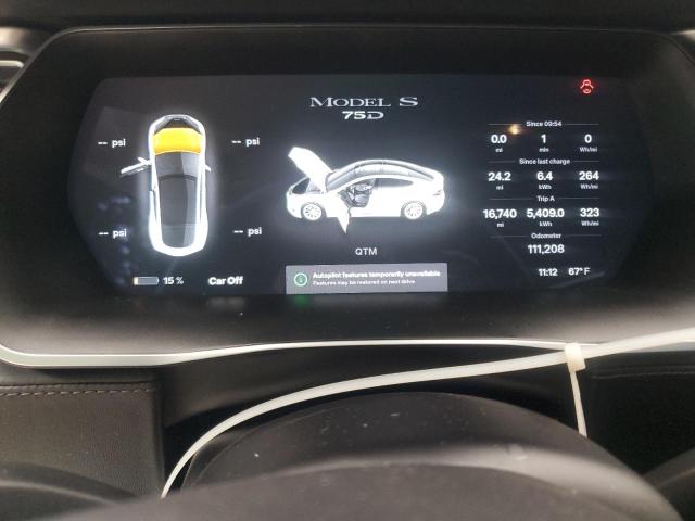 5YJSA1E23GF159354 - 2016 TESLA MODEL S WHITE photo 9