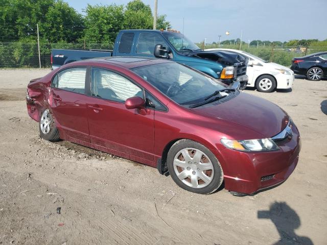 19XFA1F59BE000735 - 2011 HONDA CIVIC LX BURGUNDY photo 4