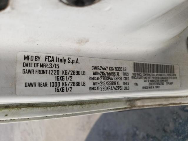 ZFBERFBT9F6A17610 - 2015 RAM PROMASTER SLT Blanc photo 12