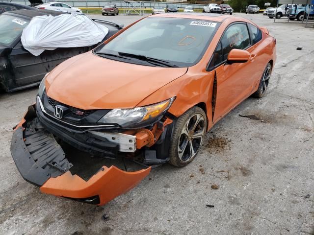 2HGFG4A56EH700973 - 2014 HONDA CIVIC SI ORANGE photo 2