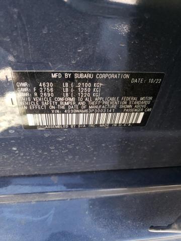 4S3BWAM63P3003141 - 2023 SUBARU LEGACY LIMITED BLUE photo 12