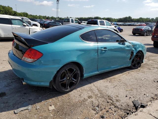 KMHHN65F56U229193 - 2006 HYUNDAI TIBURON GT TURQUOISE photo 3