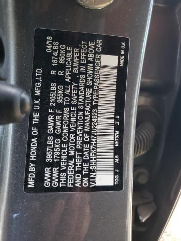 SHHFK7H47JU224923 - 2018 HONDA CIVIC SPORT 灰色 照片 12