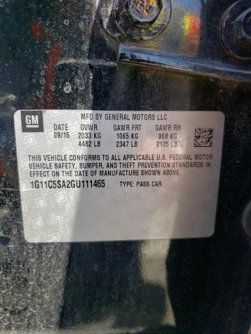 1G11C5SA2GU111465 - 2016 CHEVROLET MALIBU LIM LT 黑色 照片 12