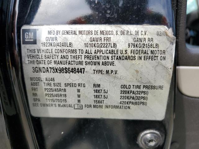 3GNDA73X98S648447 - 2008 CHEVROLET HHR SS 黑色 照片 12