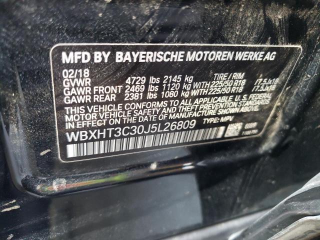 WBXHT3C30J5L26809 - 2018 BMW X1 XDRIVE28I BLACK photo 13