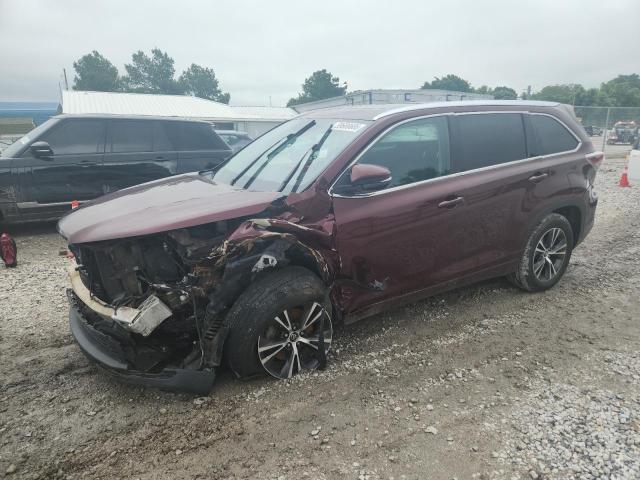 5TDKKRFHXGS157837 - 2016 TOYOTA HIGHLANDER XLE 栗色 照片 1