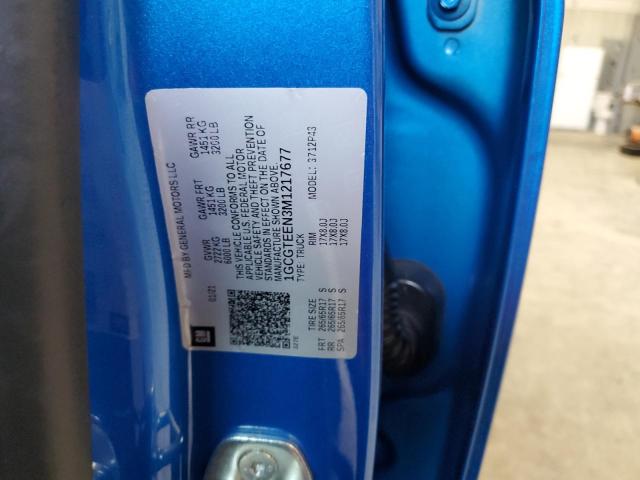 1GCGTEEN3M1217677 - 2021 CHEVROLET COLORADO ZR2 BLUE photo 12