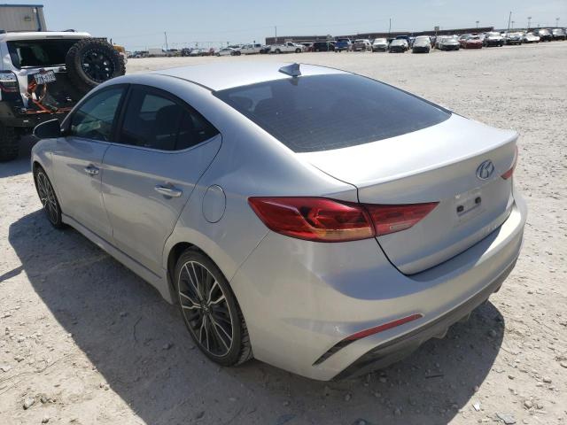 KMHD04LB0JU531503 - 2018 HYUNDAI ELANTRA SPORT GRAY photo 2