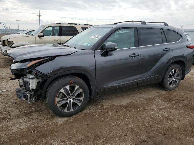 5TDHZRBH1NS236712 - 2022 TOYOTA HIGHLANDER XLE ნაცრისფერი ფოტო 1