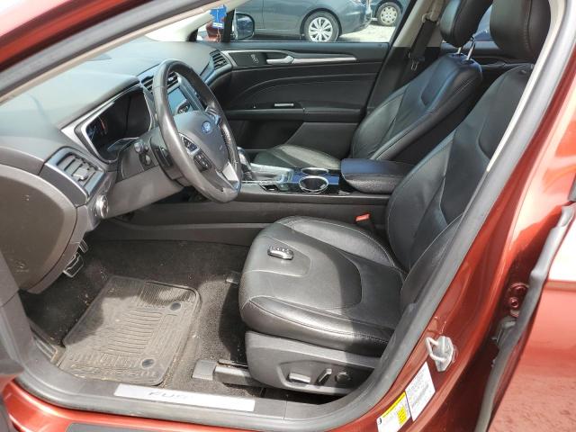 3FA6P0K96ER122649 - 2014 FORD FUSION TITANIUM RED photo 7