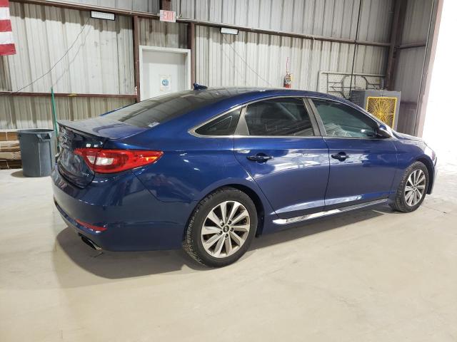 5NPE34AF0FH037245 - 2015 HYUNDAI SONATA SPORT BLUE photo 3