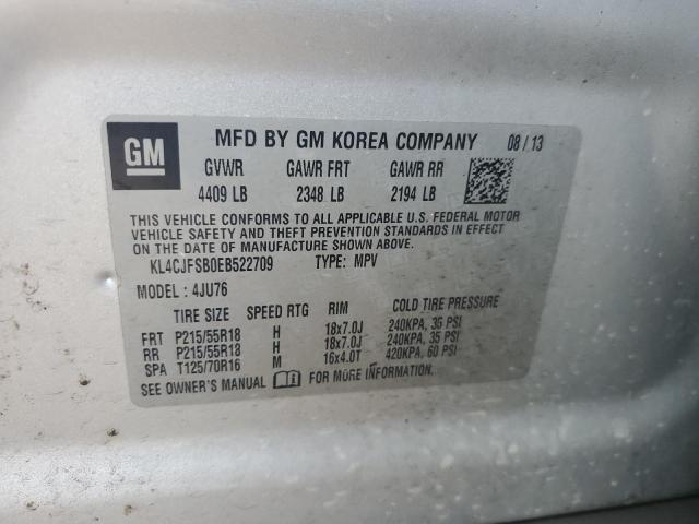 KL4CJFSB0EB522709 - 2014 BUICK ENCORE CONVENIENCE Gümüş foto 12