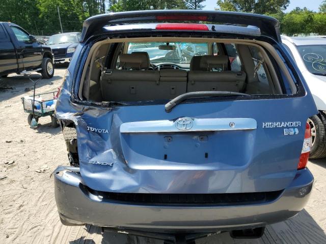 JTEEW21AX60027458 - 2006 TOYOTA HIGHLANDER HYBRID BLUE photo 6