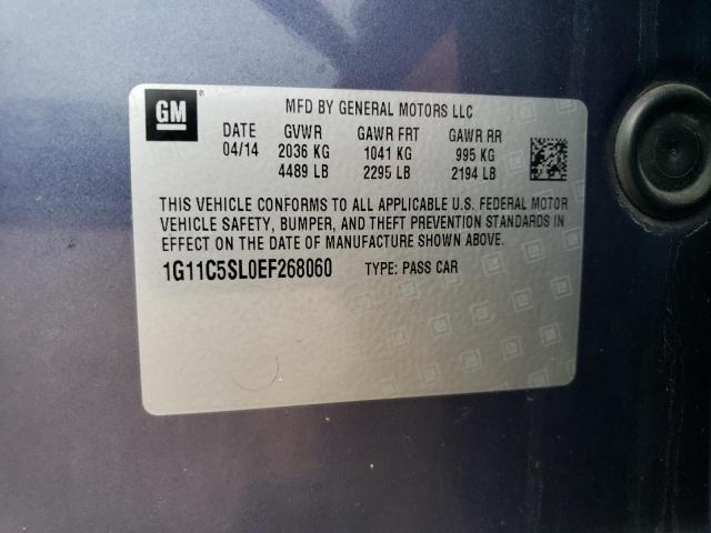 1G11C5SL0EF268060 - 2014 CHEVROLET MALIBU 1LT 蓝色 照片 12