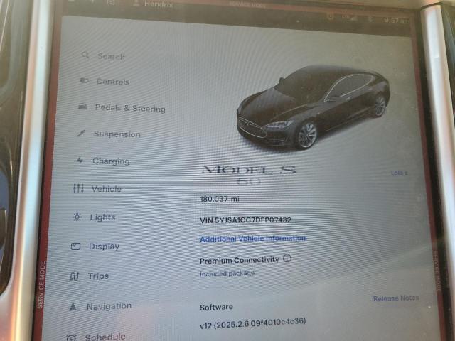 5YJSA1CG7DFP07432 - 2013 TESLA MODEL S BLACK photo 9