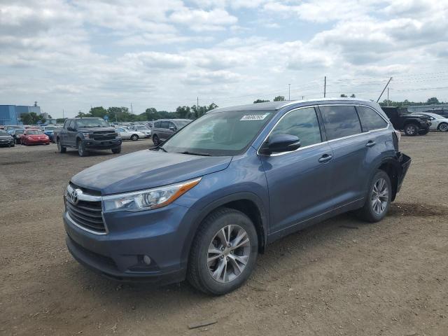 5TDJKRFH5FS155083 - 2015 TOYOTA HIGHLANDER XLE BLUE photo 1