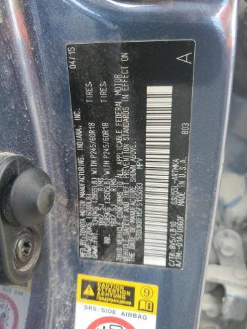 5TDJKRFH5FS155083 - 2015 TOYOTA HIGHLANDER XLE BLUE photo 13