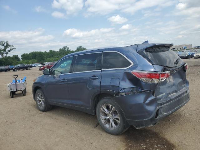 5TDJKRFH5FS155083 - 2015 TOYOTA HIGHLANDER XLE BLUE photo 2