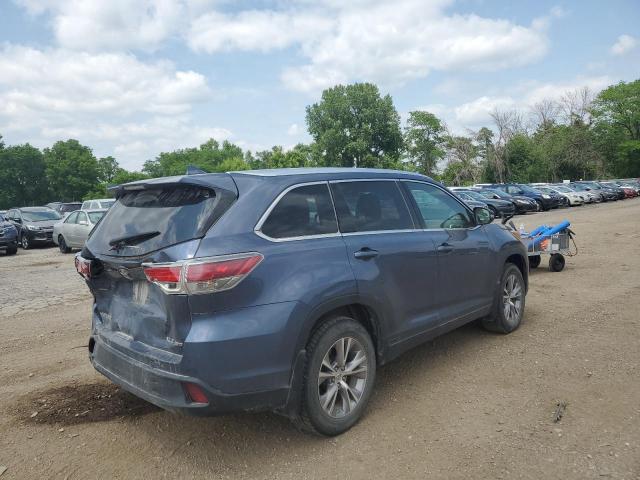 5TDJKRFH5FS155083 - 2015 TOYOTA HIGHLANDER XLE BLUE photo 3
