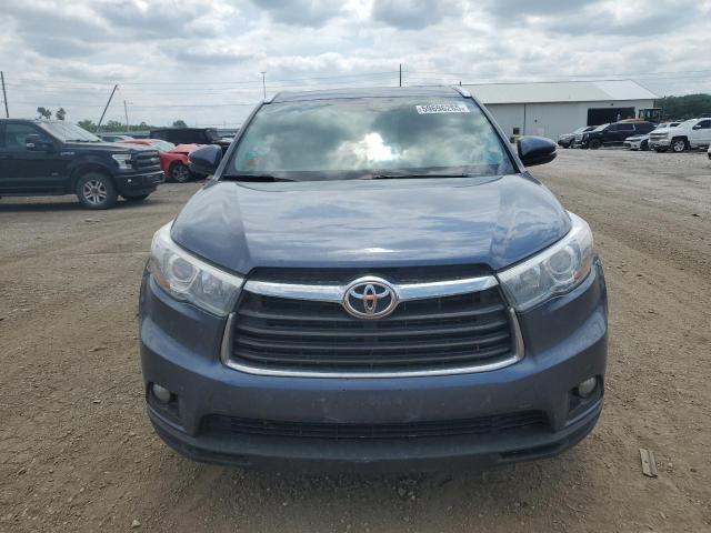 5TDJKRFH5FS155083 - 2015 TOYOTA HIGHLANDER XLE BLUE photo 5