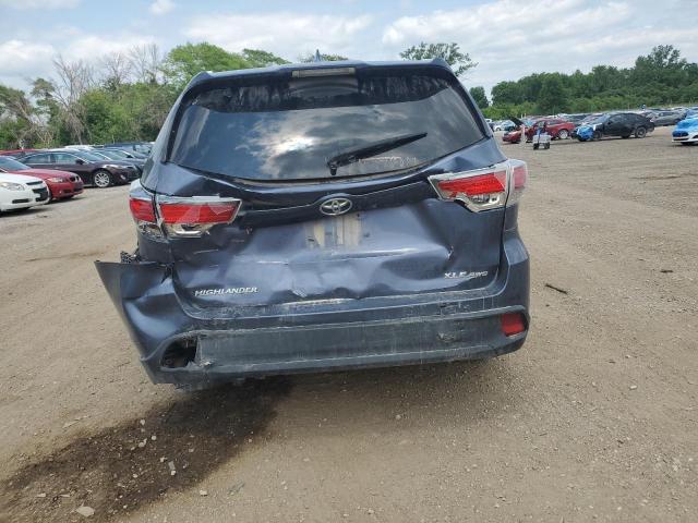 5TDJKRFH5FS155083 - 2015 TOYOTA HIGHLANDER XLE BLUE photo 6