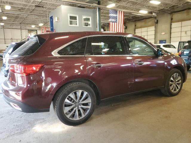 5FRYD4H40EB035988 - 2014 ACURA MDX TECHNOLOGY BURGUNDY photo 3