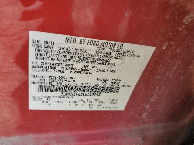 2LMHJ5FR3CBL50843 - 2012 LINCOLN MKT Rot Foto 13