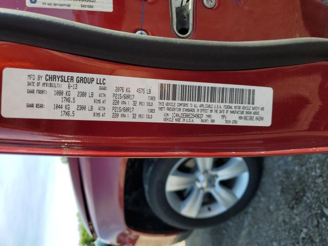 1C4NJDEB0ED549637 - 2014 JEEP COMPASS LATITUDE RED photo 13