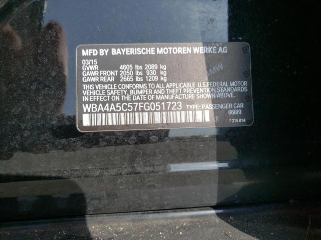 WBA4A5C57FG051723 - 2015 BMW 428 I GRAN COUPE BLACK photo 13