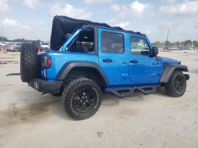 1C4HJXDN5MW685758 - 2021 JEEP WRANGLER U SPORT BLUE photo 3