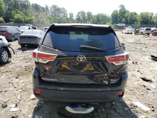 5TDJKRFH8GS320965 - 2016 TOYOTA HIGHLANDER XLE Սև լուսանկար 6