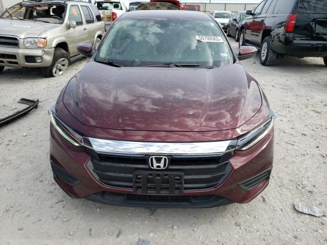 19XZE4F15KE022490 - 2019 HONDA INSIGHT LX MAROON photo 5