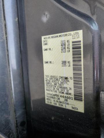 1N4AA5AP0EC444601 - 2014 NISSAN MAXIMA S GRAY photo 12