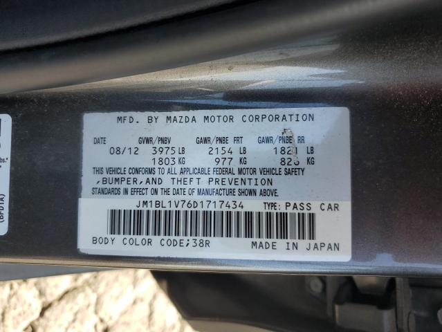 JM1BL1V76D1717434 - 2013 MAZDA 3 I CHARCOAL photo 12