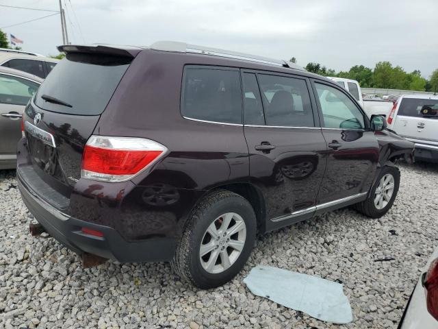 5TDBK3EH6DS221365 - 2013 TOYOTA HIGHLANDER BASE BURGUNDY photo 3