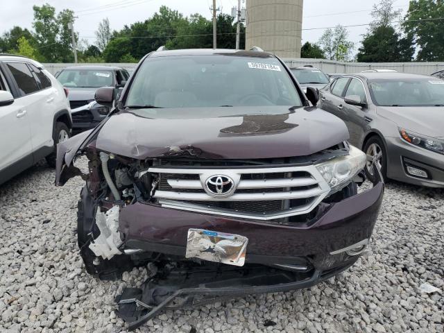 5TDBK3EH6DS221365 - 2013 TOYOTA HIGHLANDER BASE BURGUNDY photo 5