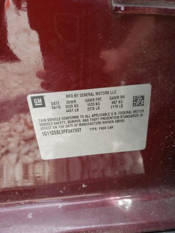 1G11C5SL3FF347997 - 2015 CHEVROLET MALIBU 1LT 栗色 照片 13