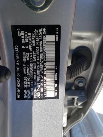 SHHFK7G41LU214120 - 2020 HONDA CIVIC SPORT 银色 照片 12