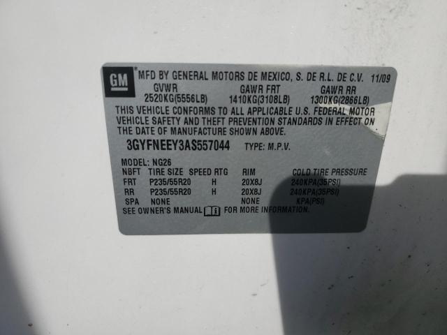 3GYFNEEY3AS557044 - 2010 CADILLAC SRX PERFORMANCE COLLECTION Ақ фото 13