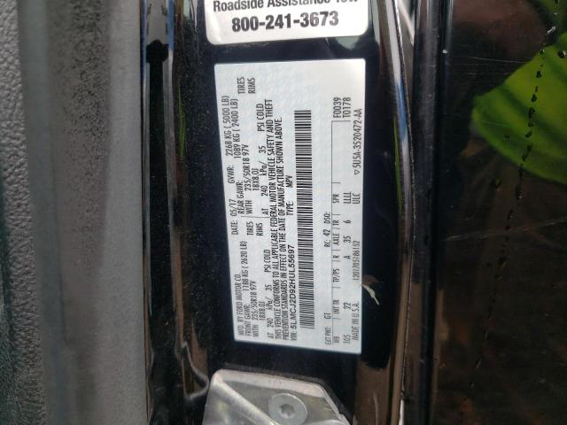 5LMCJ2D92HUL55697 - 2017 LINCOLN MKC SELECT Սև լուսանկար 12