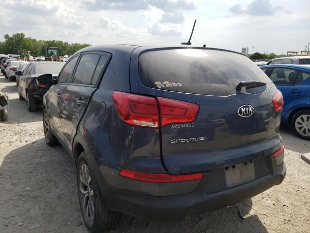 KNDPB3AC3E7623601 - 2014 KIA SPORTAGE BASE BLUE photo 3