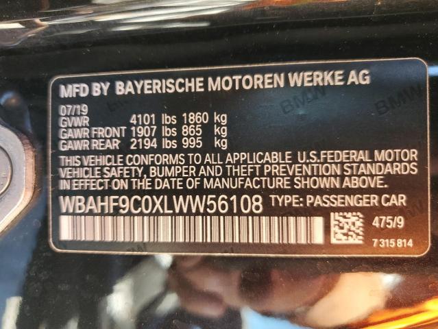 WBAHF9C0XLWW56108 - 2020 BMW Z4 M40I BLACK photo 12