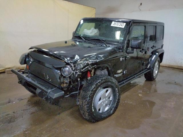 1C4BJWEG8CL262365 - 2012 JEEP WRANGLER U SAHARA BLACK photo 2