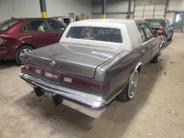 2C3BF66P0DR120895 - 1983 CHRYSLER NEW YORKER FIFTH AVENUE GRAY photo 4