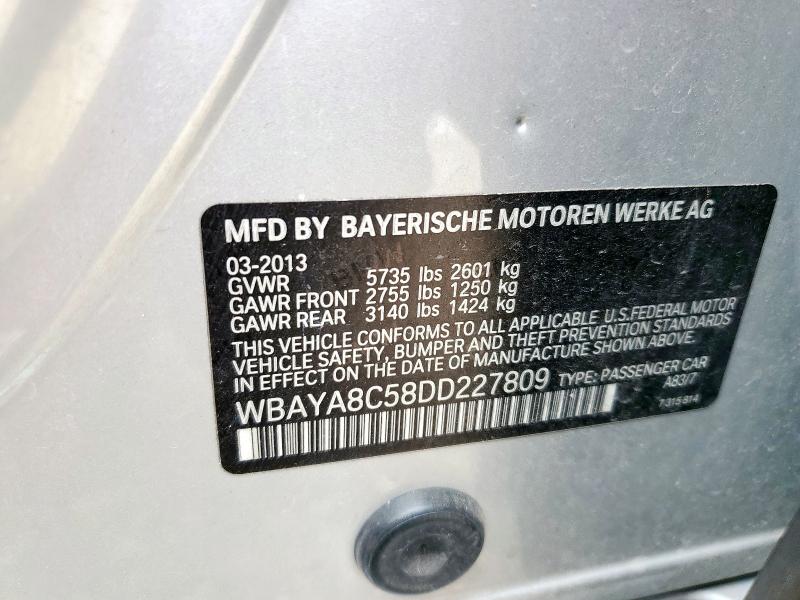 WBAYA8C58DD227809 - 2013 BMW 750 I BLUE photo 12