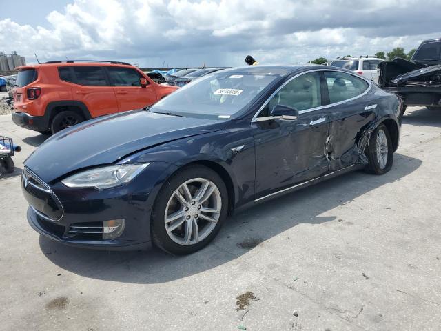5YJSA1H12EFP61355 - 2014 TESLA MODEL S BLUE photo 1