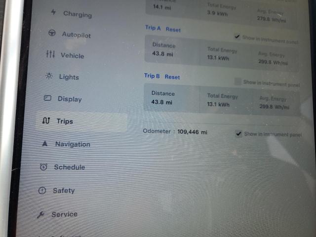 5YJSA1H12EFP61355 - 2014 TESLA MODEL S BLUE photo 9