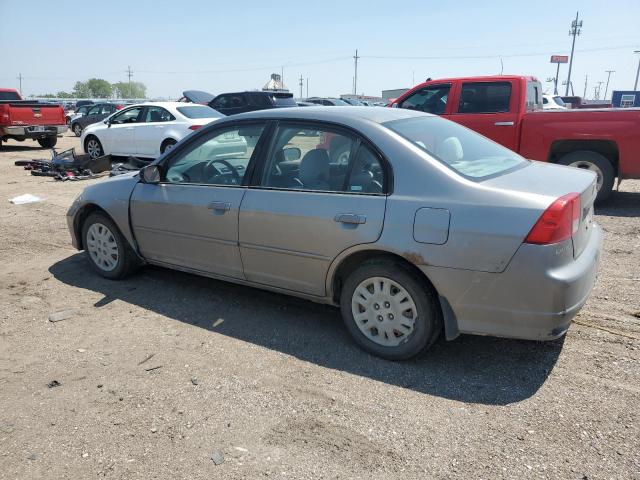 JHMES16555S004676 - 2005 HONDA CIVIC LX SILVER photo 2
